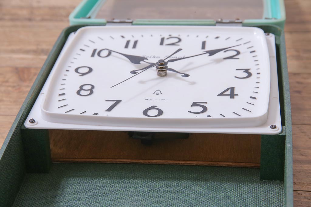 アンティーク雑貨　リメイク(内部新品交換済)　Seiko Sonola(セイコー・ソノーラ)　レトロポップな柱時計(振り子時計、壁掛け時計)