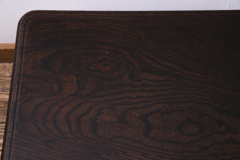 リメイク家具　天板ケヤキ一枚板　シックな雰囲気がお洒落なセンターテーブル(サイドテーブル、飾り台)