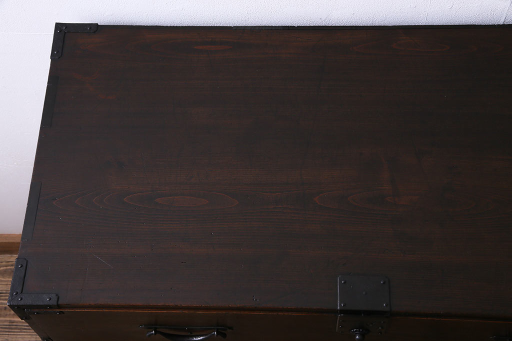 アンティーク家具　古民具　明治期　ヒノキ材　細かな引き出しが魅力の帳場箪笥(収納棚)