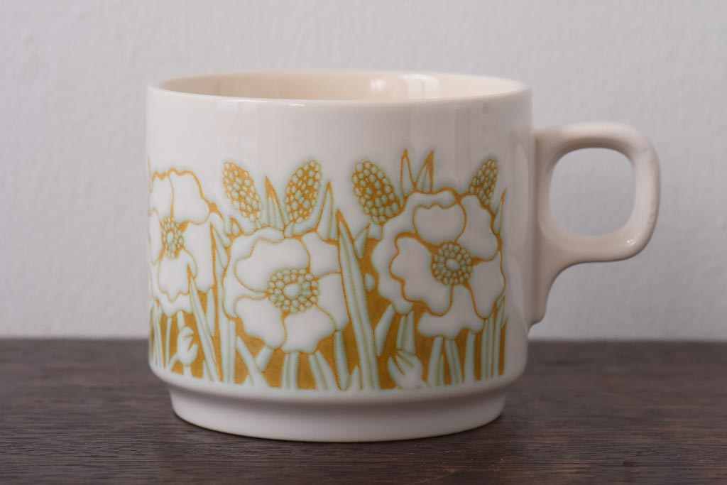 イギリスビンテージ　Hornsea(ホーンジー)　FLEUR(フルール)　カップ&ソーサー2客セット(コーヒーカップ)(1)
