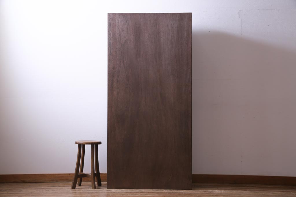 アンティーク家具　リメイク品　前面松材　古材の風合いが味わい深いパタパタ扉のキャビネット(7段タイプ)(戸棚、下駄箱、収納棚)