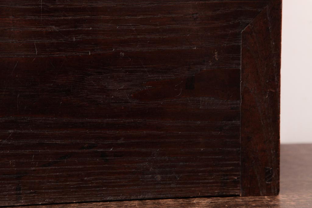 アンティーク雑貨　和製アンティーク　明治期　栗材　素朴な和の味わい漂う硯箱(小引き出し)