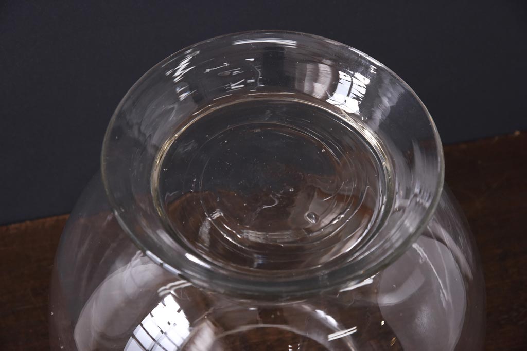 アンティーク雑貨　昭和レトロ　古いアンティーク地球瓶(ガラス瓶、ガラスビン)(1)