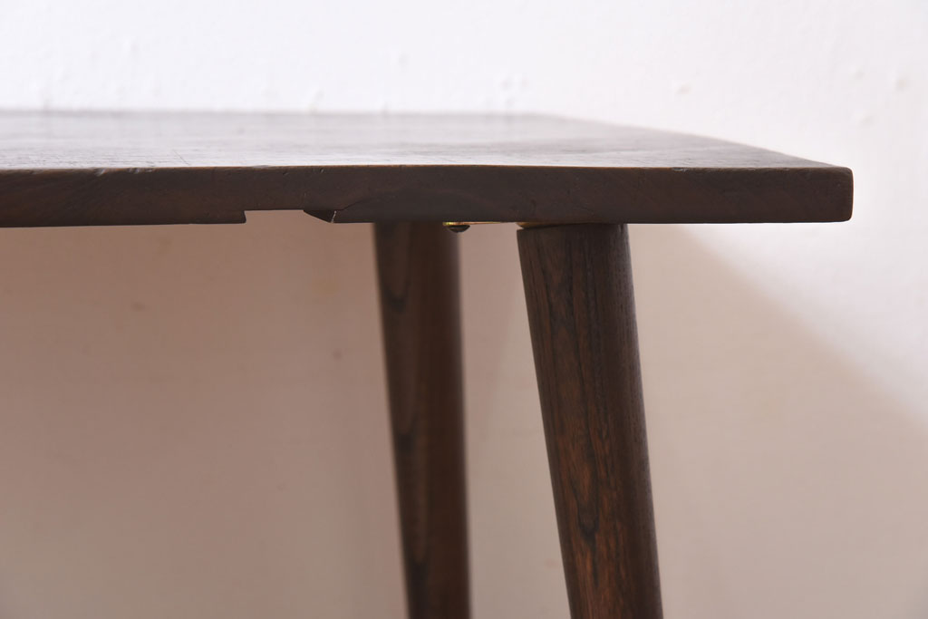 和製アンティーク　カツラ一枚板　味わい深い古材が魅力のリメイクセンターテーブル(リビングテーブル)