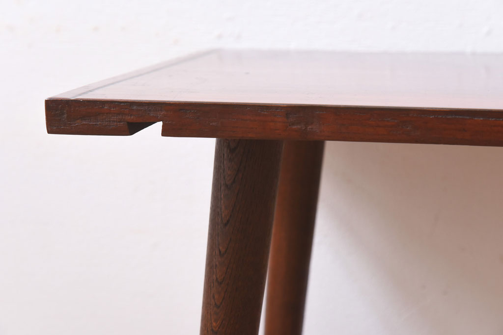 和製アンティーク　ケヤキ一枚板　趣深い質感のリメイクセンターテーブル(リビングテーブル)
