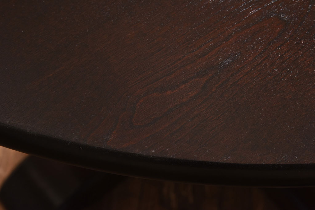 中古美品　松本民芸家具　シックなA-I丸テーブル(ダイニングテーブル、カフェテーブル)(定価約21万円)