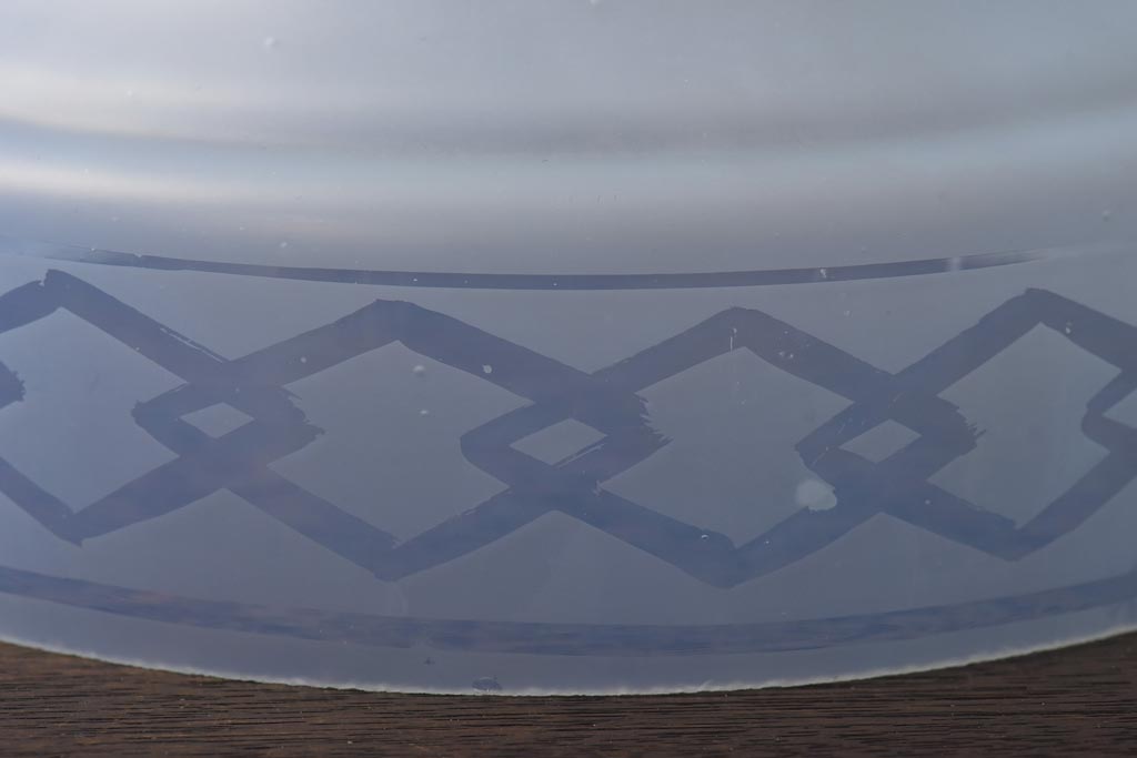 昭和初期　戦前　オパールセントガラスのペンダントライト(電笠、天井照明)