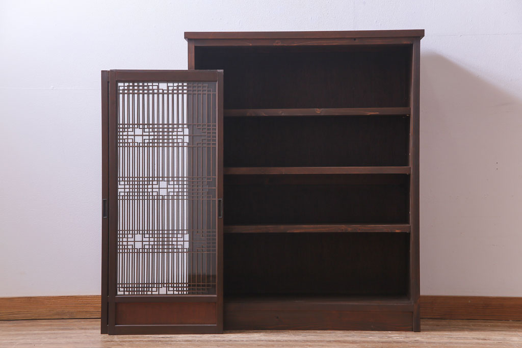ラフジュ工房オリジナル　リメイク家具　書院戸　粋な風情を醸し出す戸棚(組子、収納棚、サイドボード)