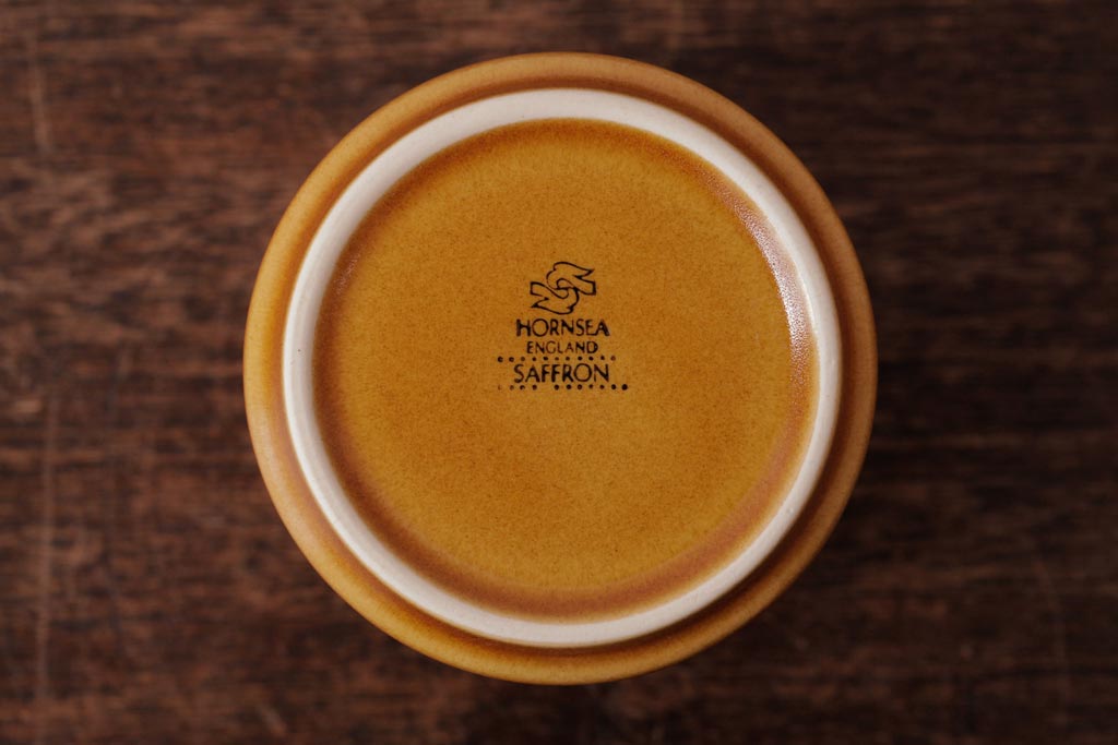 アンティーク雑貨　イギリスビンテージ　HORNSEA(ホーンジー)　SAFFRON(サフラン)　シュガーポット(洋食器)(1)