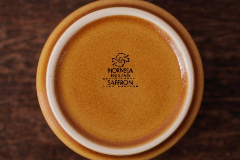 アンティーク雑貨　イギリスビンテージ　HORNSEA(ホーンジー)　SAFFRON(サフラン)　シュガーポット(洋食器)(1)
