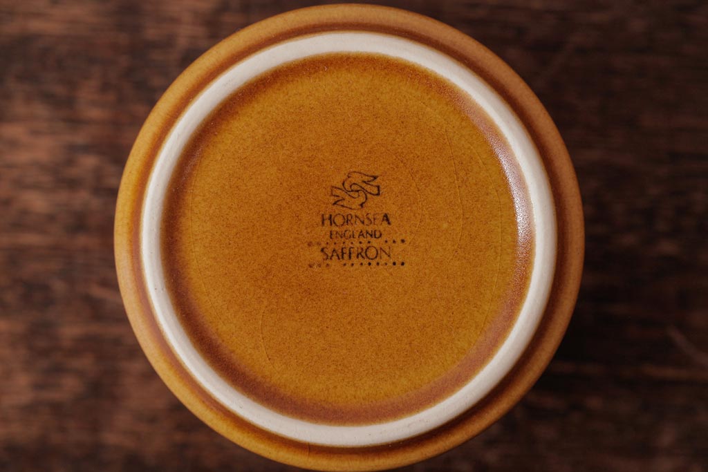 アンティーク雑貨　イギリスビンテージ　HORNSEA(ホーンジー)　SAFFRON(サフラン)　シュガーポット(洋食器)(2)