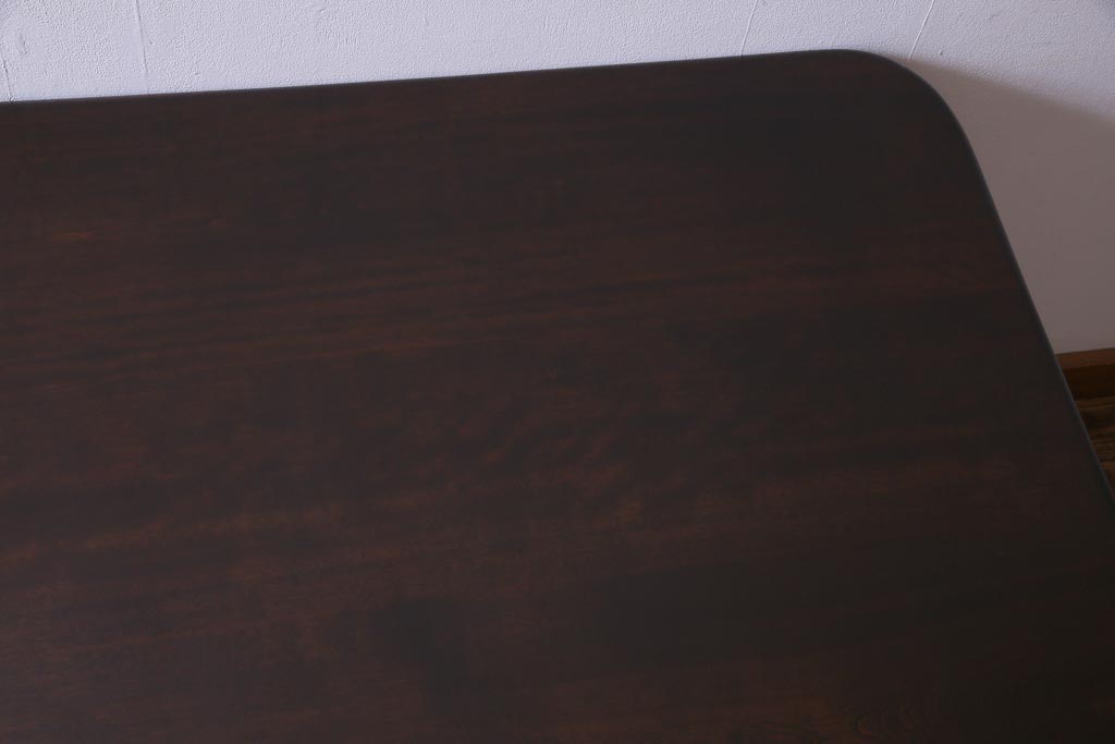 中古　松本民芸家具　シックな4人掛けT型食卓(ダイニングテーブル)(定価約37万円)(2)