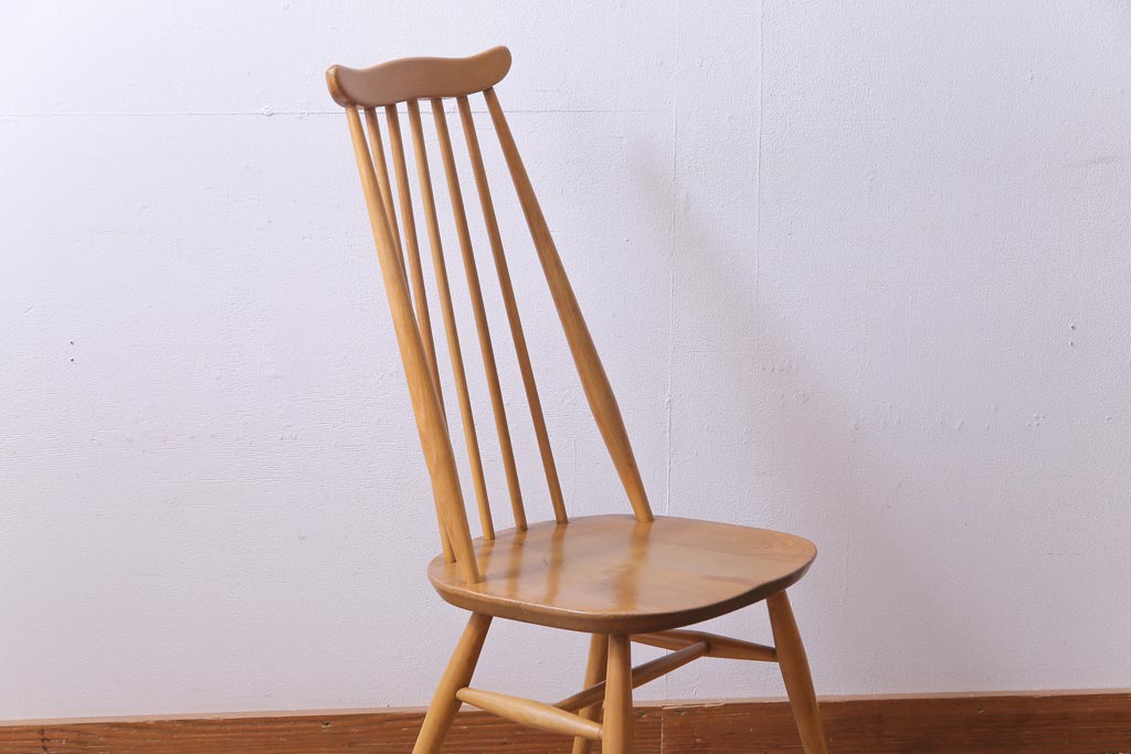 ヴィンテージ家具　イギリスビンテージ　ERCOL(アーコール)　シンプルかつ上品な佇まいのゴールドスミスチェア(椅子、ダイニングチェア)