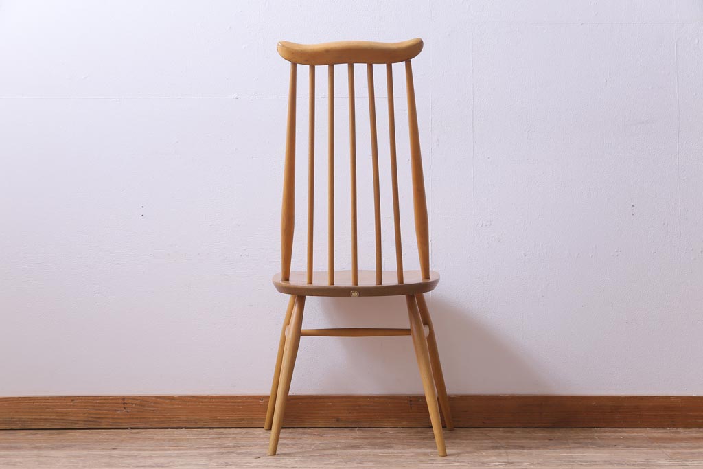 ヴィンテージ家具　イギリスビンテージ　ERCOL(アーコール)　シンプルかつ上品な佇まいのゴールドスミスチェア(椅子、ダイニングチェア)