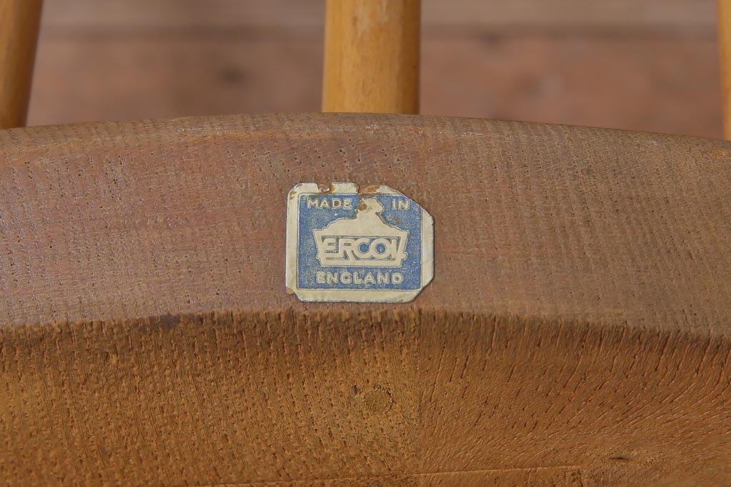 ヴィンテージ家具　イギリスビンテージ　ERCOL(アーコール)　シンプルかつ上品な佇まいのゴールドスミスチェア(椅子、ダイニングチェア)