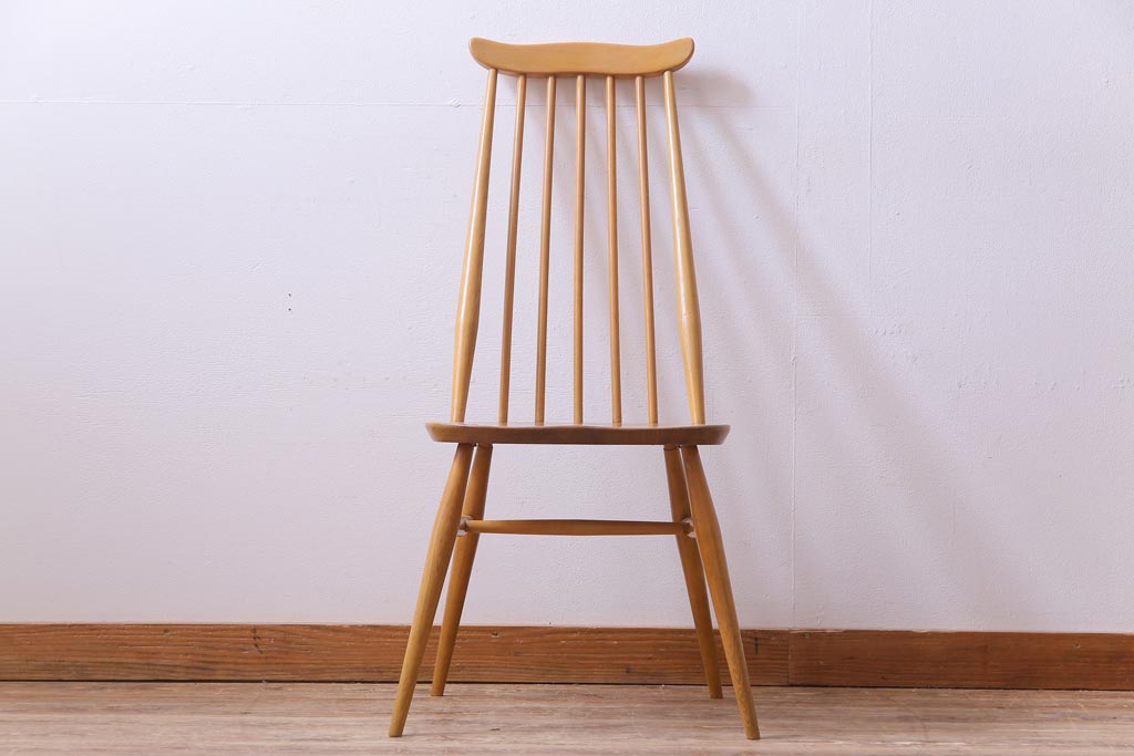 ヴィンテージ家具　イギリスビンテージ　ERCOL(アーコール)　シンプルかつ上品な佇まいのゴールドスミスチェア(椅子、ダイニングチェア)(1)