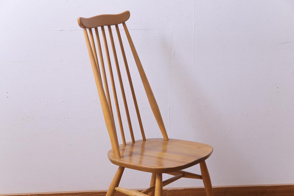 ヴィンテージ家具　イギリスビンテージ　ERCOL(アーコール)　シンプルかつ上品な佇まいのゴールドスミスチェア(椅子、ダイニングチェア)(1)