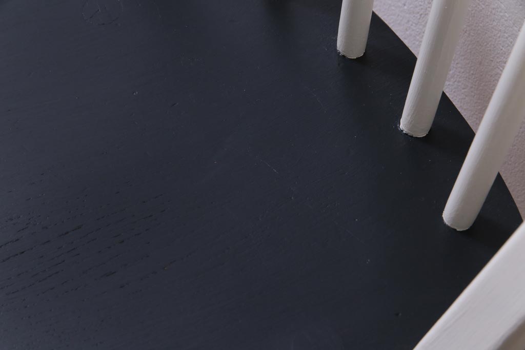 イギリスビンテージ　ペイント家具　ERCOL(アーコール)　バイカラーがお洒落なフープバックチェア(椅子、ダイニングチェア)