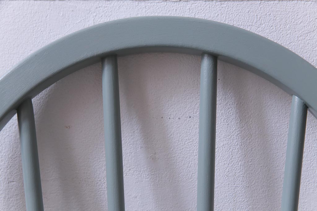 イギリスビンテージ　ペイント家具　ERCOL(アーコール)　爽やかなカラーが魅力のフープバックチェア(椅子、ダイニングチェア)