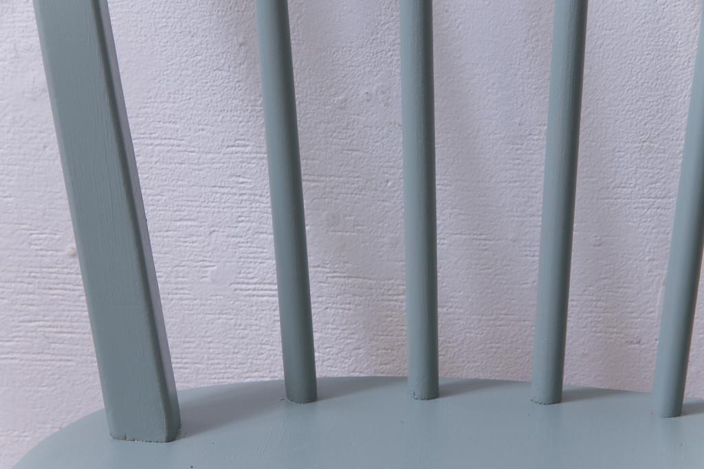 イギリスビンテージ　ペイント家具　ERCOL(アーコール)　爽やかなカラーが魅力のフープバックチェア(椅子、ダイニングチェア)