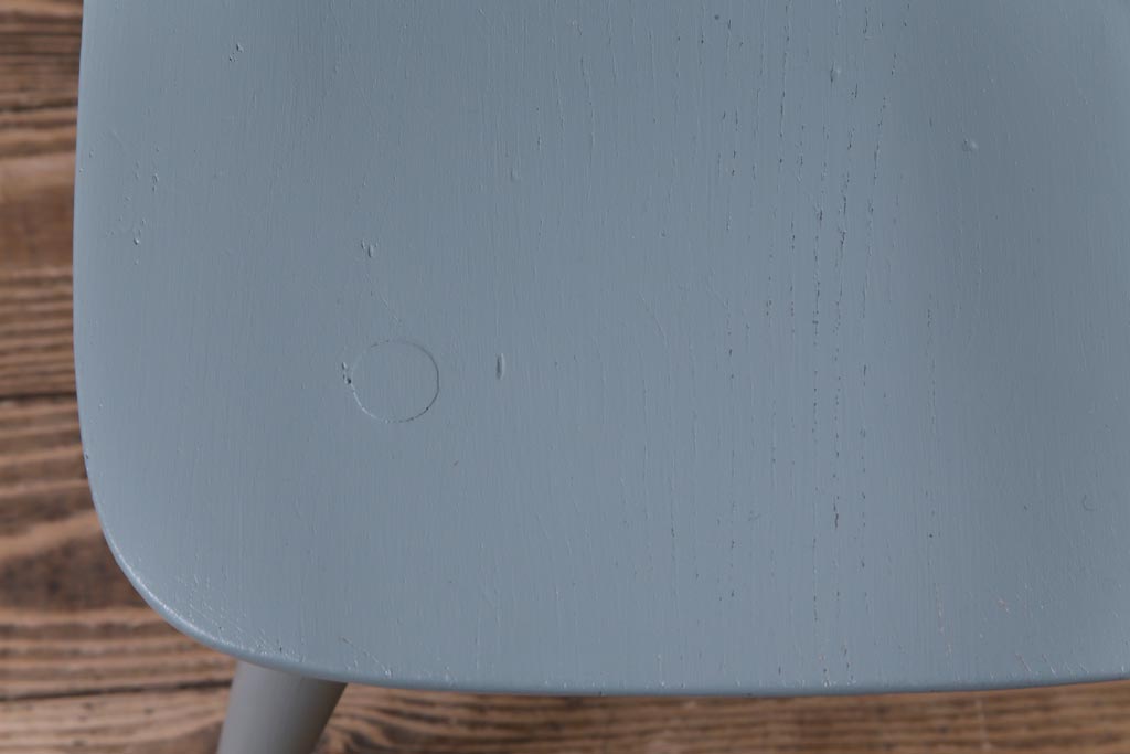 イギリスビンテージ　ペイント家具　ERCOL(アーコール)　爽やかなカラーが魅力のフープバックチェア(椅子、ダイニングチェア)