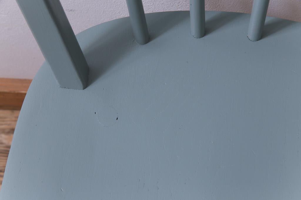 イギリスビンテージ　ペイント家具　ERCOL(アーコール)　爽やかなカラーが魅力のフープバックチェア(椅子、ダイニングチェア)