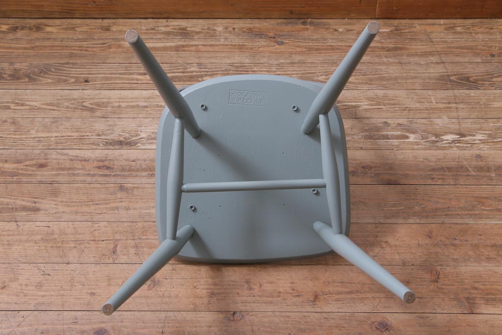 イギリスビンテージ　ペイント家具　ERCOL(アーコール)　爽やかなカラーが魅力のフープバックチェア(椅子、ダイニングチェア)