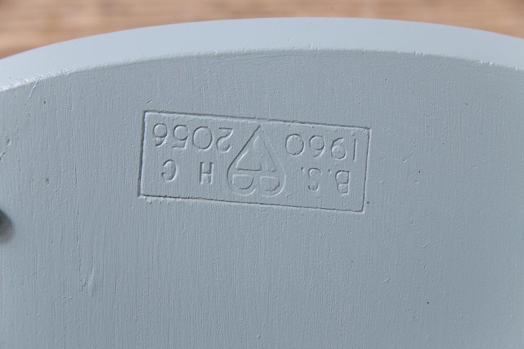 イギリスビンテージ　ペイント家具　ERCOL(アーコール)　爽やかなカラーが魅力のフープバックチェア(椅子、ダイニングチェア)