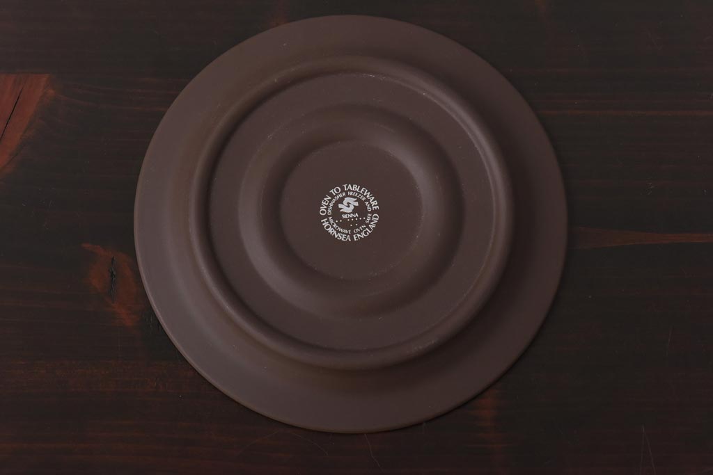 イギリスビンテージ　Hornsea(ホーンジー)　SIENNA(シエナ)　トリオ2客セット(カップ&ソーサー、プレート)(1)