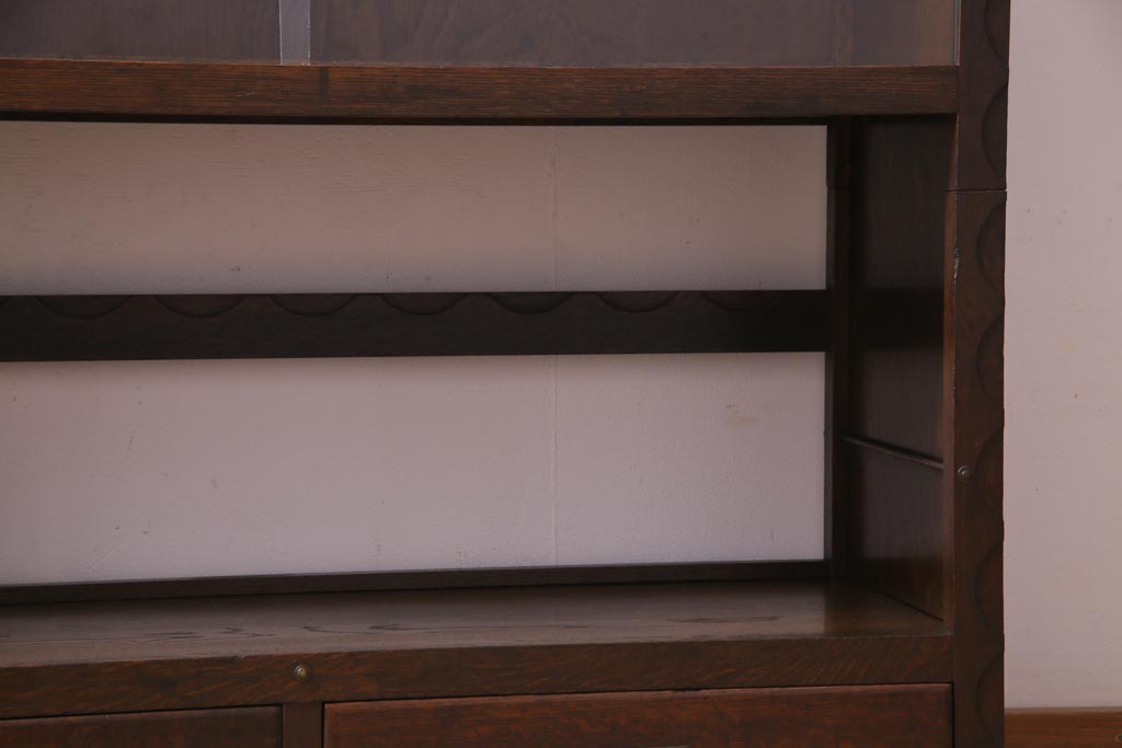 アンティーク家具　和製アンティーク　山葉製(ヤマハ、日本楽器)　希少なスタッキングブックケース(本棚、収納棚)