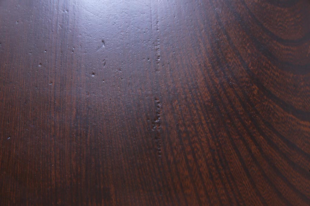 アンティーク家具　和製アンティーク　総ケヤキ材　幕板のデザインが素敵な座卓(ローテーブル、センターテーブル)