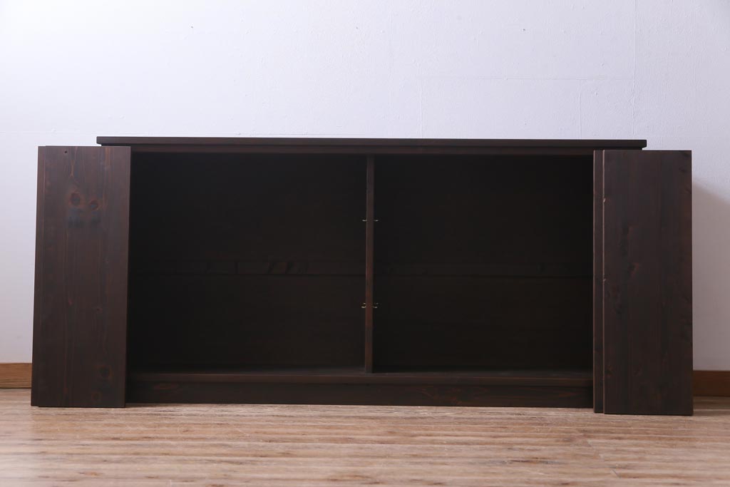 ラフジュ工房オリジナル　古い建具をリメイクした和モダンな戸棚(サイドボード、収納棚)