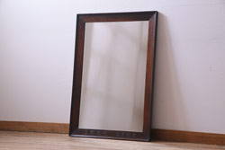 当店リメイク家具　松本民芸家具　ビンテージ　上品な色合いのウォールミラー(壁掛け鏡)(R-037409)
