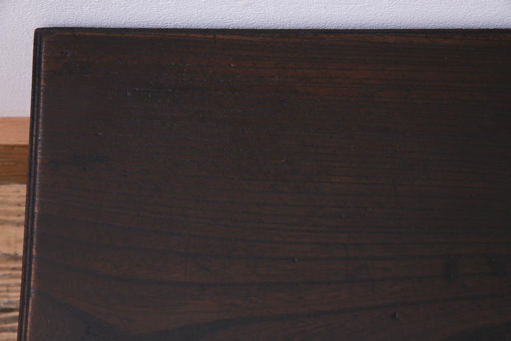 アンティーク雑貨　和製アンティーク　ケヤキ材　大正ロマンな雰囲気漂う花台(文机、サイドテーブル)