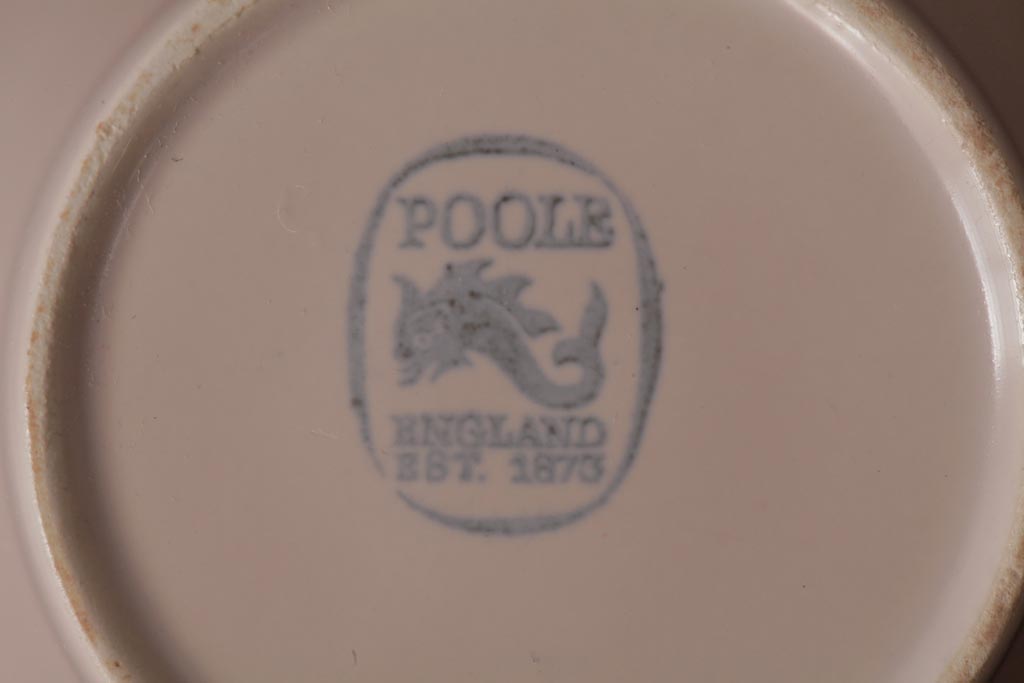 イギリスビンテージ　Poole Pottery(プール・ポタリー)　Twintone(ツイントーン)　カップ&ソーサー2客セット