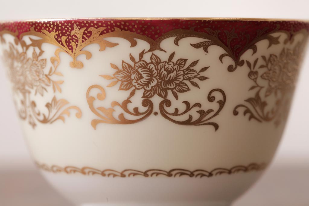 ノリタケ(Noritake、則武、日陶)　海外(英国)輸出品　マルキ印　シュガーポット・ミルクポット(シュガーボウル、洋食器)