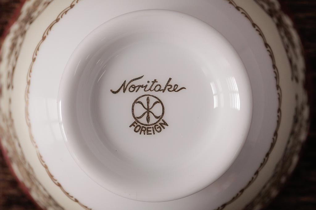 ノリタケ(Noritake、則武、日陶)　海外(英国)輸出品　マルキ印　シュガーポット・ミルクポット(シュガーボウル、洋食器)