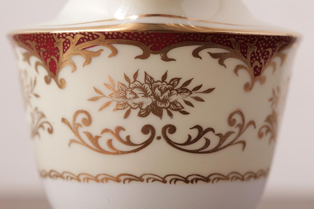 ノリタケ(Noritake、則武、日陶)　海外(英国)輸出品　マルキ印　シュガーポット・ミルクポット(シュガーボウル、洋食器)