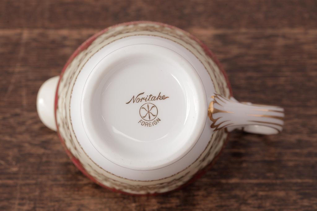 ノリタケ(Noritake、則武、日陶)　海外(英国)輸出品　マルキ印　シュガーポット・ミルクポット(シュガーボウル、洋食器)