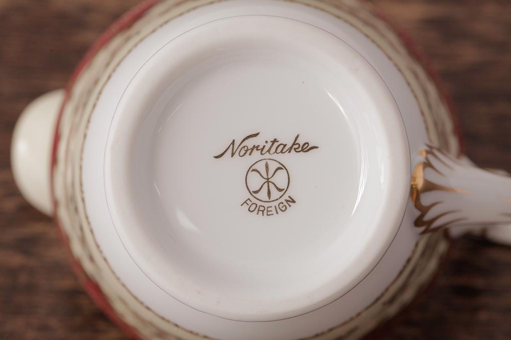 ノリタケ(Noritake、則武、日陶)　海外(英国)輸出品　マルキ印　シュガーポット・ミルクポット(シュガーボウル、洋食器)