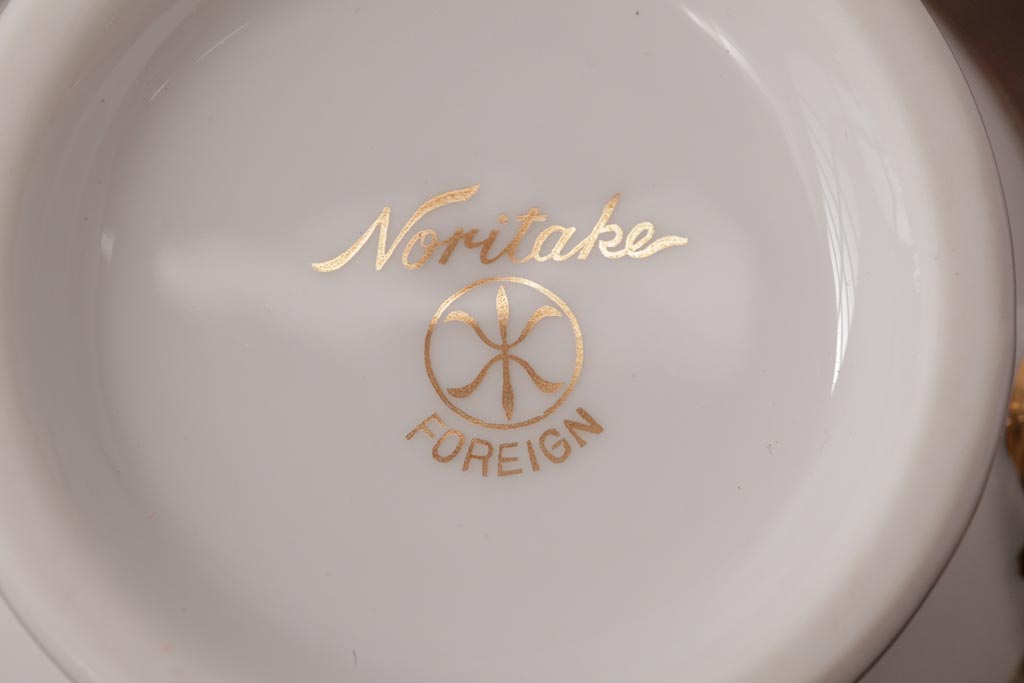 ノリタケ(Noritake、則武、日陶)　海外(英国)輸出品　マルキ印　シュガーポット・ミルクポット(シュガーボウル、洋食器)