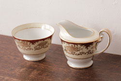 ノリタケ(Noritake、則武、日陶)　海外(英国)輸出品　マルキ印　シュガーポット・ミルクポット(シュガーボウル、洋食器)