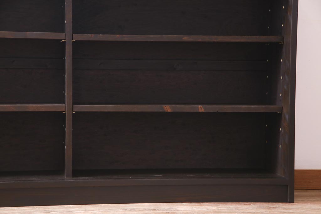 ラフジュ工房オリジナル　建具欅材　アンティークの古い建具を使ったリメイクサイドボード(ガラス戸棚、収納棚)