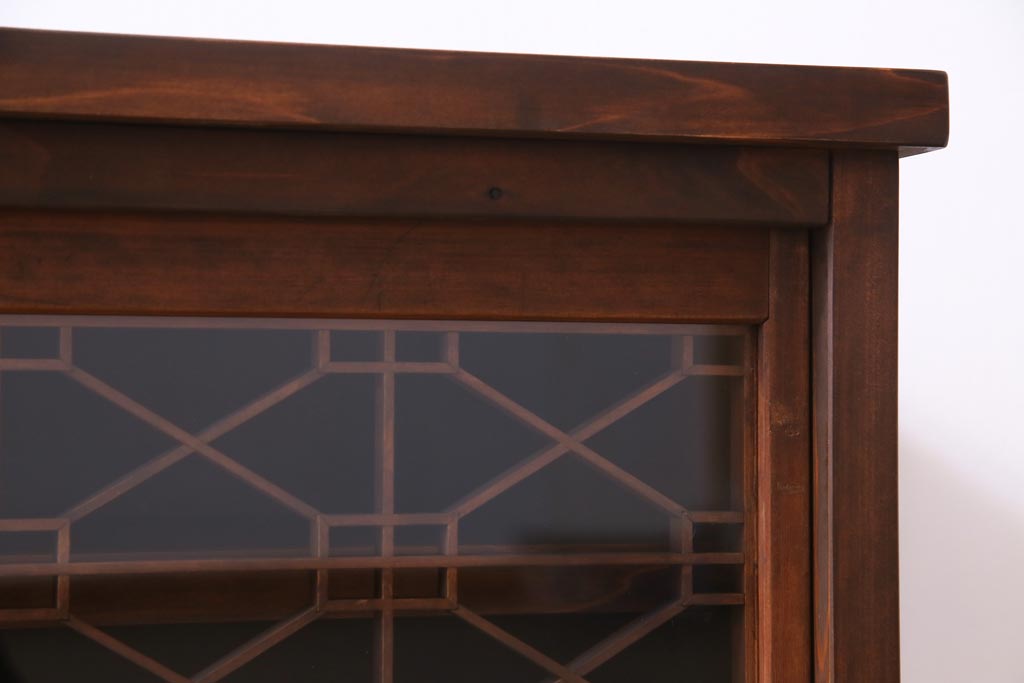 ラフジュ工房オリジナル　古建具リメイク　組子が和モダンな雰囲気醸し出すローボード(、テレビ台、テレビボード、収納棚、戸棚)