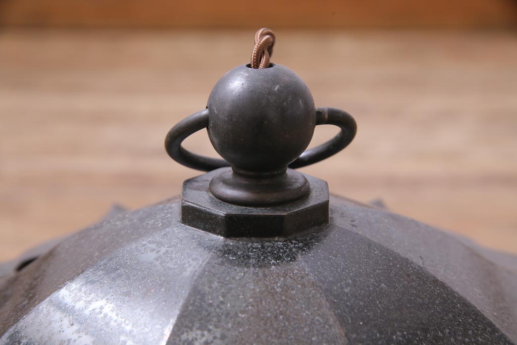 昭和期　格式のある銅製の珍しい灯籠(灯篭、吊り下げ照明、天井照明)