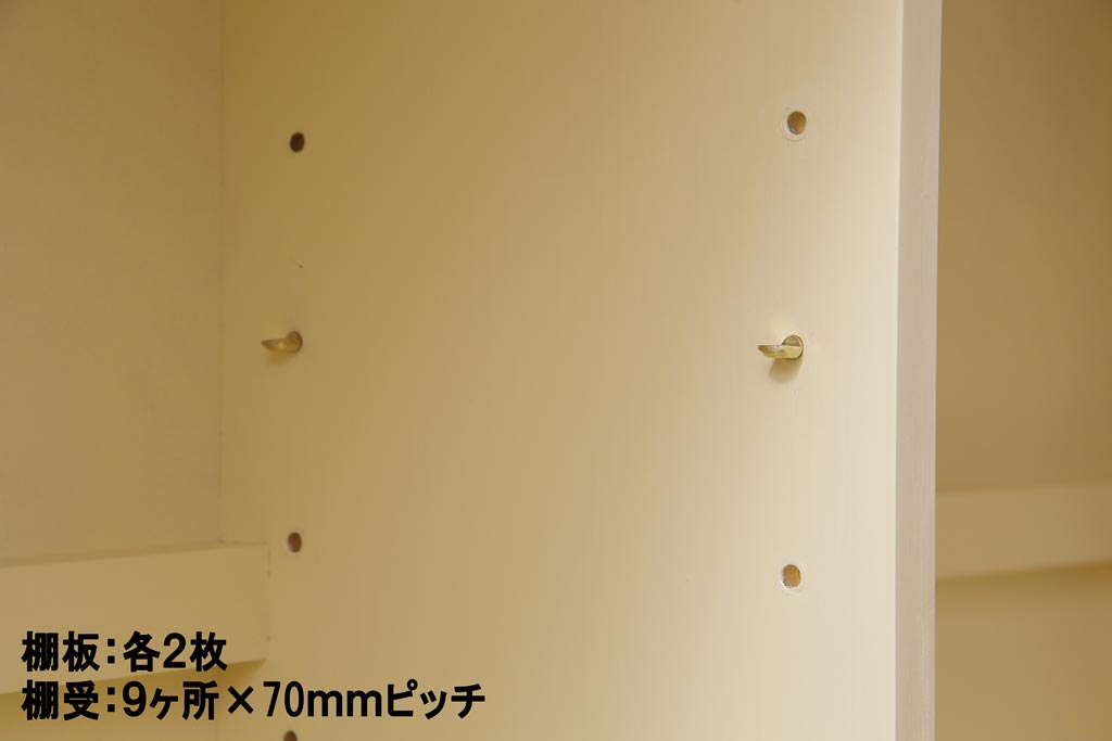 ラフジュ工房オリジナル　古建具リメイク　ステンドグラスがおしゃれな戸棚(収納棚、サイドボード)(1)