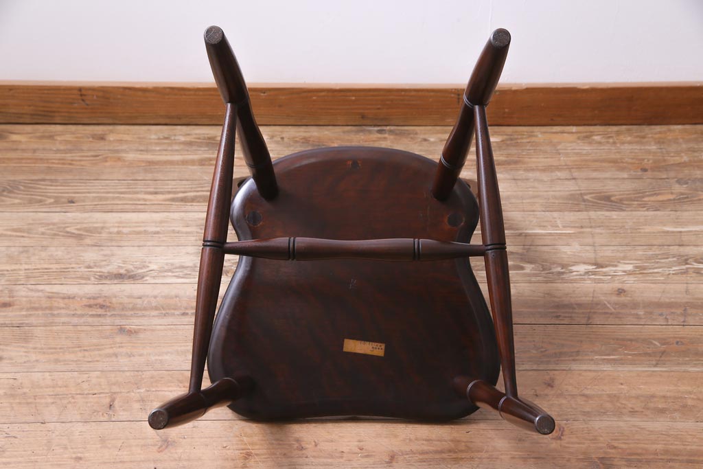 中古　松本民芸家具　ビンテージ　飽きのこないデザインが魅力の#72型・リーチチェア(ダイニングチェア、椅子)