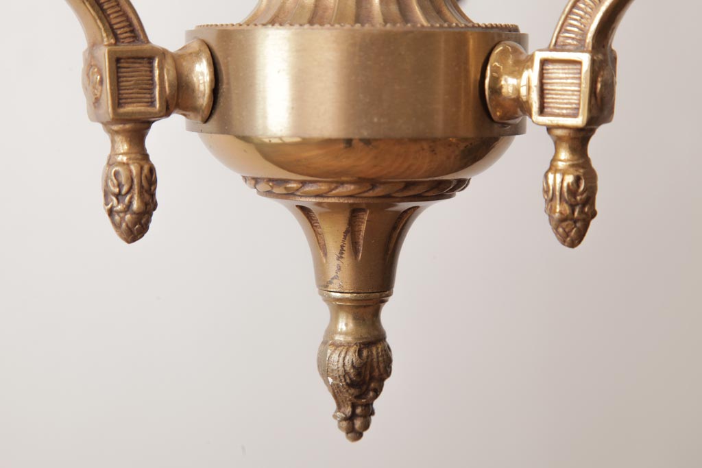 フランスビンテージ　ルイ16世様式　気品漂う3灯シャンデリア(天井照明)