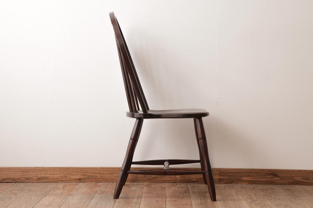 中古　松本民芸家具　ビンテージ　飽きのこないデザインが魅力の#72型・リーチチェア(ダイニングチェア、椅子)(3)