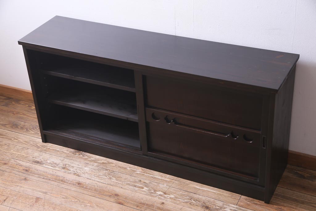 ラフジュ工房オリジナル　古建具リメイク　レトロな雰囲気がお洒落な収納棚(戸棚、リビングボード)